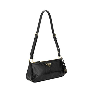 Prada Black Calf Leather Bos Taurus Shoulder Bag