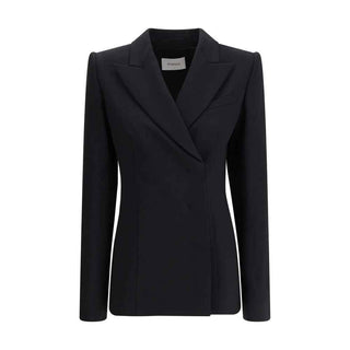 Max Mara Black Fleece Wool Coat
