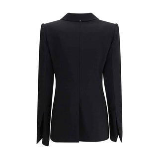 Max Mara Black Fleece Wool Coat