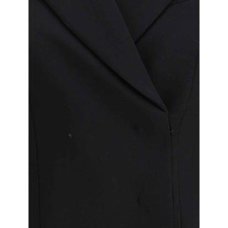 Max Mara Black Fleece Wool Coat