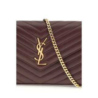Saint Laurent Bordeaux Calf Leather Bos Taurus Wallet