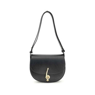 Burberry Black Calf Leather Bos Taurus Shoulder Bag