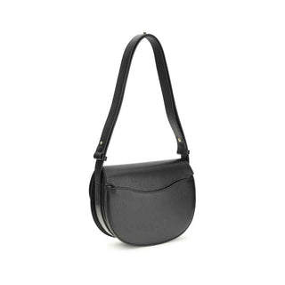 Burberry Black Calf Leather Bos Taurus Shoulder Bag