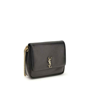Saint Laurent Black Calf Leather Bos Taurus Shoulder Bag