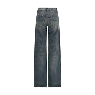 Balenciaga Blue Cotton Flared Jeans