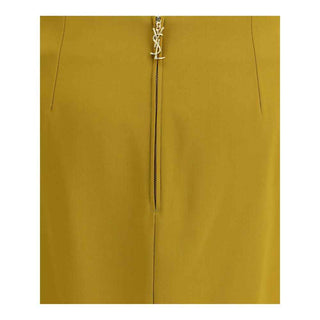 Saint Laurent Yellow Viscose Skirt