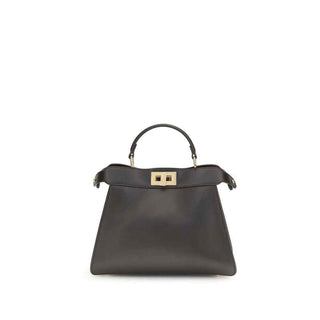 Fendi Brown Calf Leather Bos Taurus Handbag
