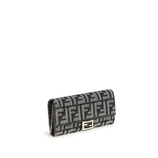 Fendi Blue Cotton Wallet