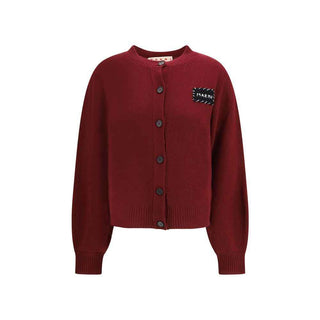 Marni Bordeaux Cashmere Cardigan