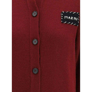 Marni Bordeaux Cashmere Cardigan