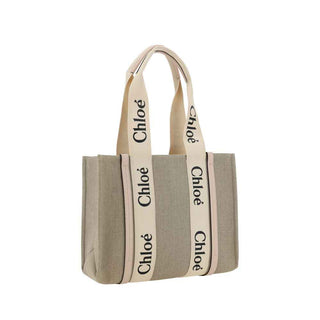 Chloé Beige Linen Shoulder Bag