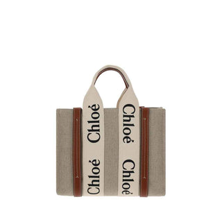 Chloé Brown Canvas Handbag