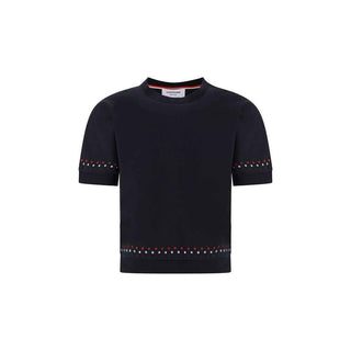 Thom Browne Black Cotton T-Shirt