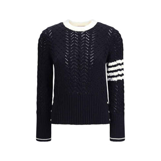 Thom Browne Blue Fleece Wool Sweatshirt