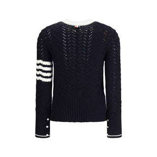 Thom Browne Blue Fleece Wool Sweatshirt