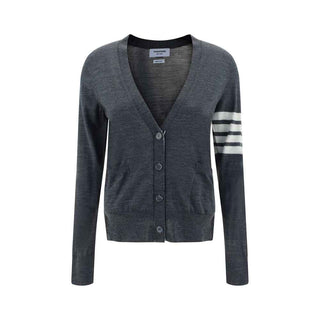 Thom Browne Gray Fleece Wool Polo Shirt