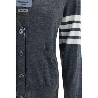 Thom Browne Gray Fleece Wool Polo Shirt