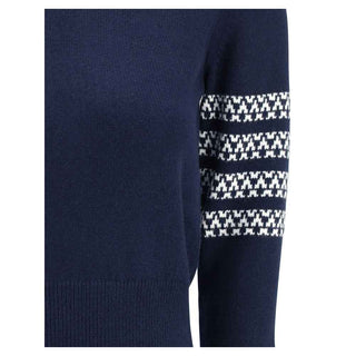 Thom Browne Blue Fleece Wool Sweatshirt