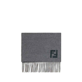 Fendi Gray Wool Scarf