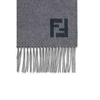 Fendi Gray Wool Scarf