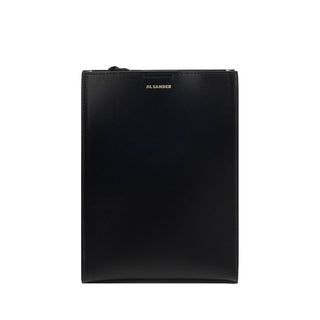 Jil Sander Black Calf Leather Bos Taurus Shoulder Bag