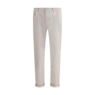Brunello Cucinelli Beige Cotton Jeans Denim