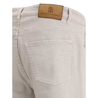 Brunello Cucinelli Beige Cotton Jeans Denim