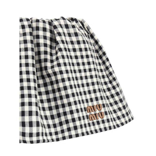 Miu Miu Multicolor Cotton Mini Skirt
