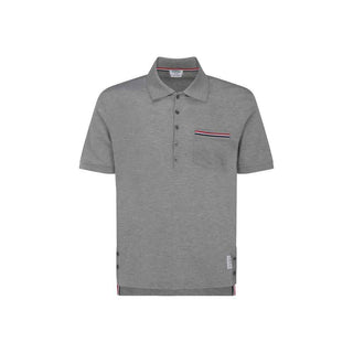 Thom Browne Gray Cotton Polo Shirt