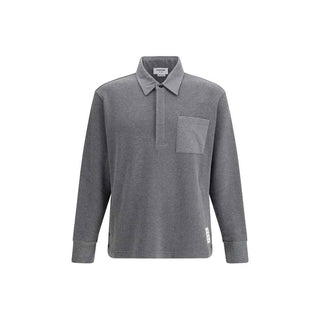 Thom Browne Gray Cotton Polo Shirt