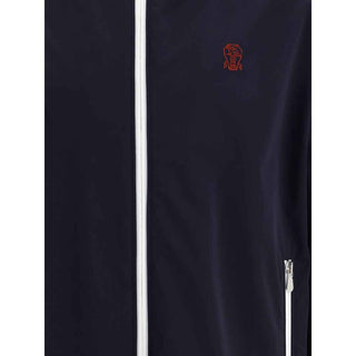 Brunello Cucinelli Blue Polyamide Shell Jacket