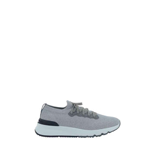 Brunello Cucinelli Gray Rubber Low Top Sneakers