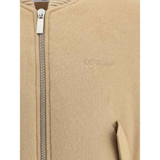 Off-White Brown Cashmere Bomber