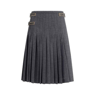 Prada Gray Mohair Long Skirt