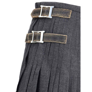 Prada Gray Mohair Long Skirt