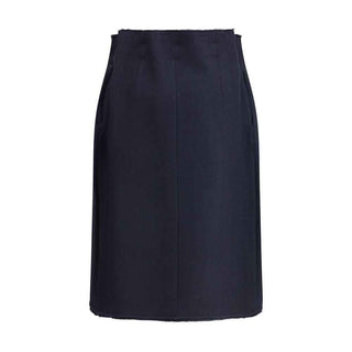 Prada Blue Fleece Wool Midi Skirt