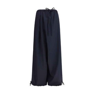 Marni Blue Fleece Wool Casual Pants
