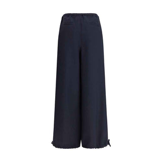 Marni Blue Fleece Wool Casual Pants
