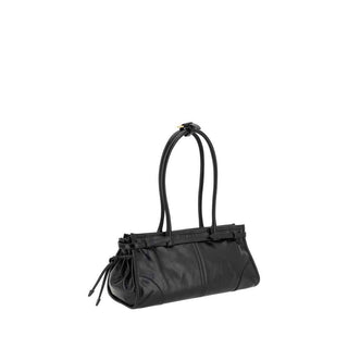 Prada Black Calf Leather Bos Taurus Shoulder Bag
