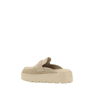 Prada Beige Rubber Platform Loafers