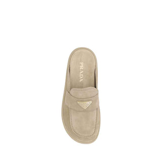 Prada Beige Rubber Platform Loafers