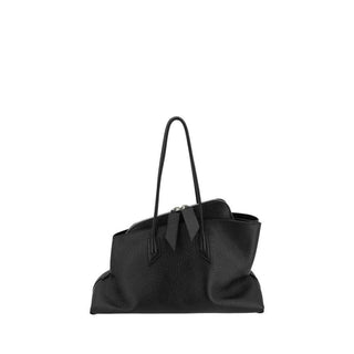 The Attico Black Calf Leather Bos Taurus Shoulder Bag