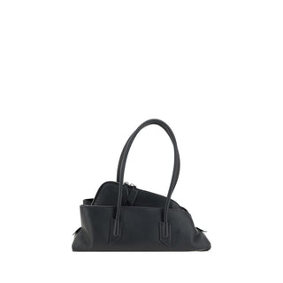 The Attico Black Calf Leather Bos Taurus Shoulder Bag