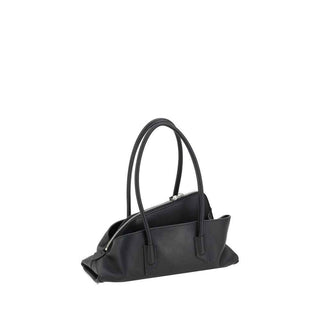 The Attico Black Calf Leather Bos Taurus Shoulder Bag