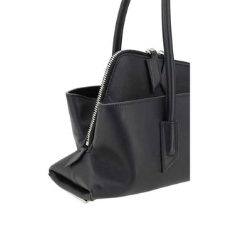 The Attico Black Calf Leather Bos Taurus Shoulder Bag