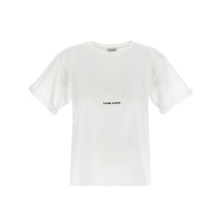 Saint Laurent White Cotton T-Shirt