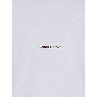 Saint Laurent White Cotton T-Shirt