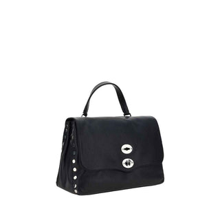 Zanellato Black Calf Leather Bos Taurus Shoulder Bag