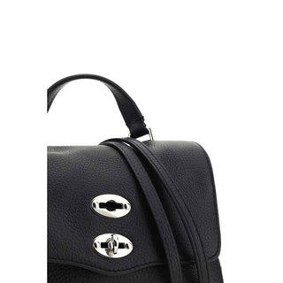 Zanellato Black Calf Leather Bos Taurus Shoulder Bag