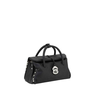 Zanellato Black Calf Leather Bos Taurus Shoulder Bag
